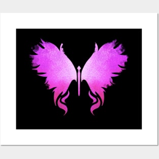 Artistic purple butterfly emoji Posters and Art